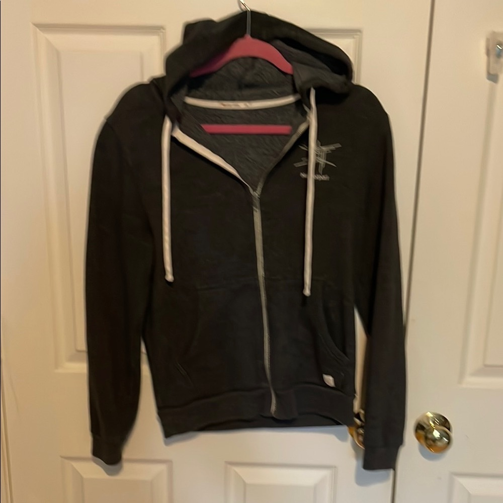 Marine Layer Charcoal Textured Hoodie women’s extra small